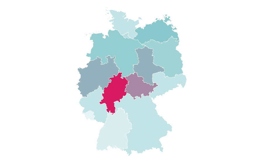 Affinity by region — War (band), Germany
