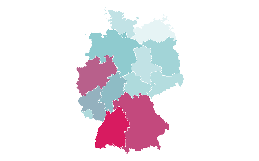 Affinité par région — Wardrobe, Allemagne