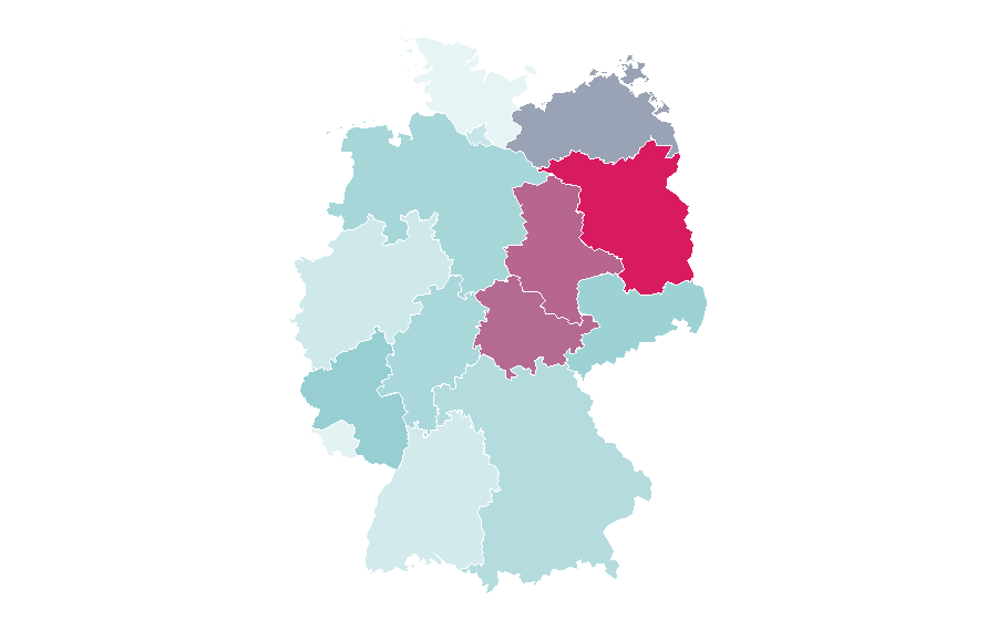 Affinity by region — Waste management, Germany