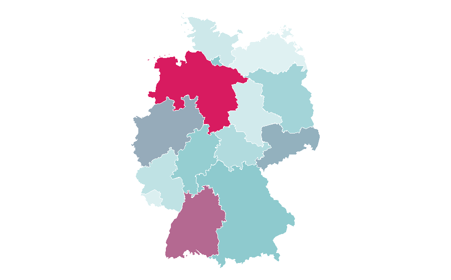 Affinity by region — Water polo, Germany