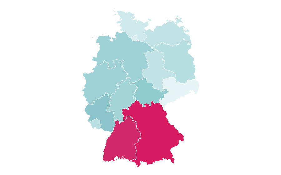 Affinity by region — Water purification, Germany