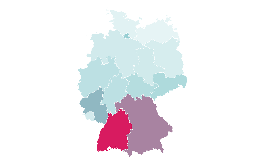 Affinity by region — Waterfall, Germany