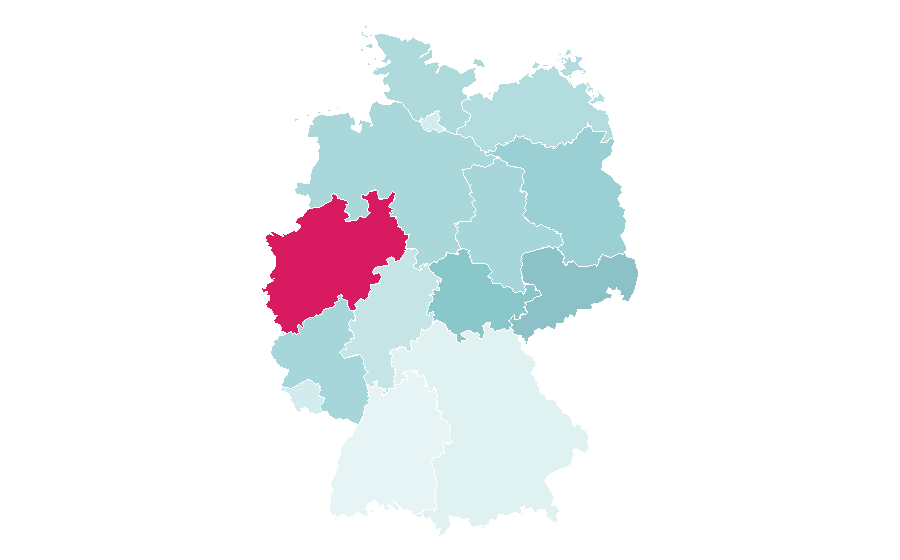 Affinité par région — WDR 2 Kabarett, Allemagne