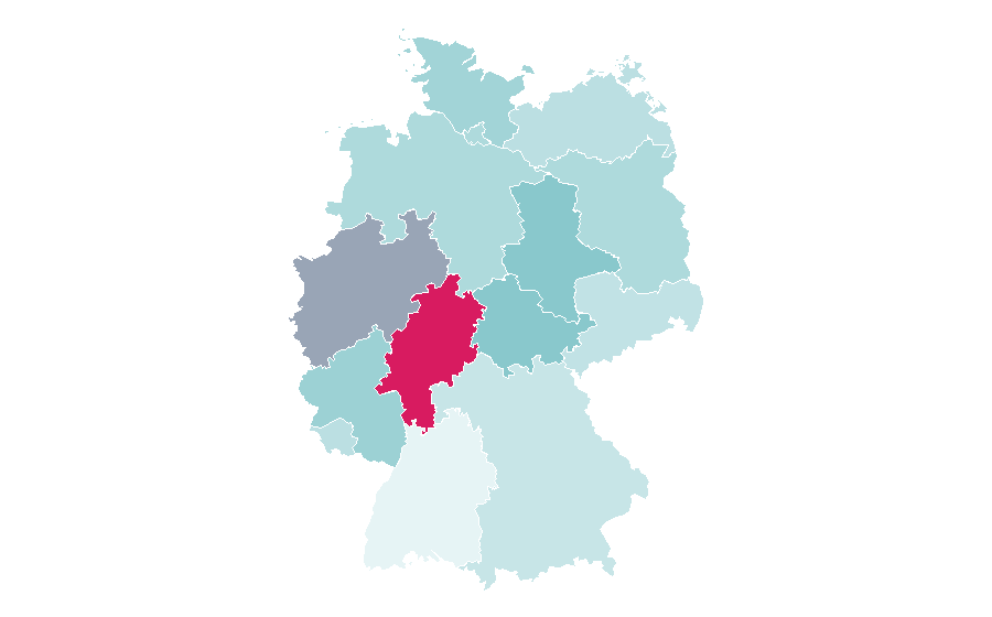 Affinity by region — Wear, Germany