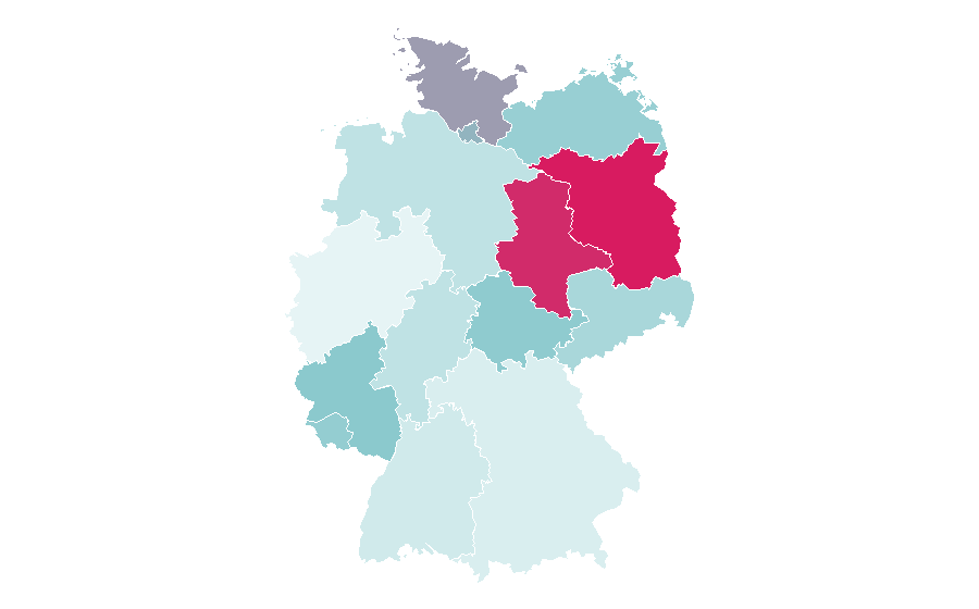 Afinidad por región — Web 2.0, Alemania