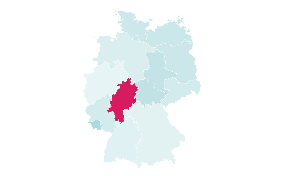 Affinity by region — Web application development, Germany