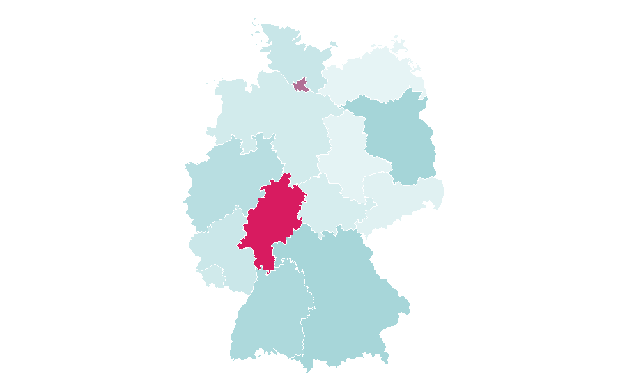 Affinität nach Region — Web design, Deutschland
