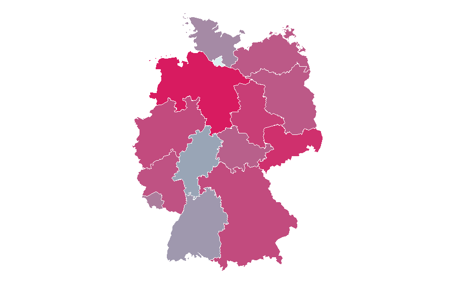 Affinity by region — Web search engine, Germany