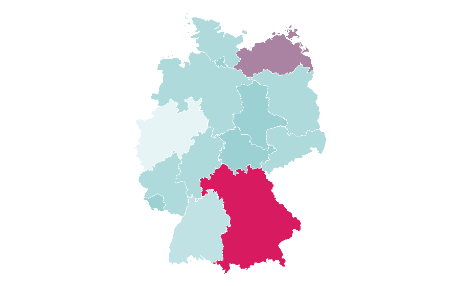Affinity by region — Wedding & event planning, Germany