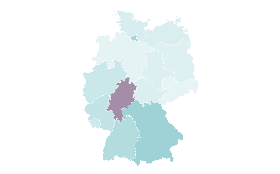 Affinità per regione — Wedding invitation, Germania