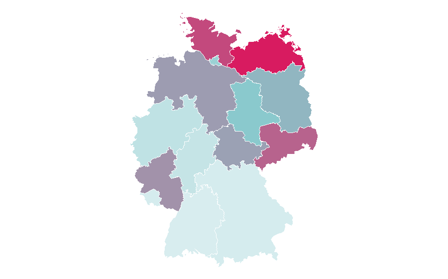 Affinity by region — Werner (comics), Germany