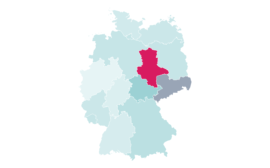 Afinidad por región — Western Asia, Alemania