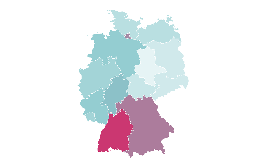 Affinity by region — White wedding, Germany