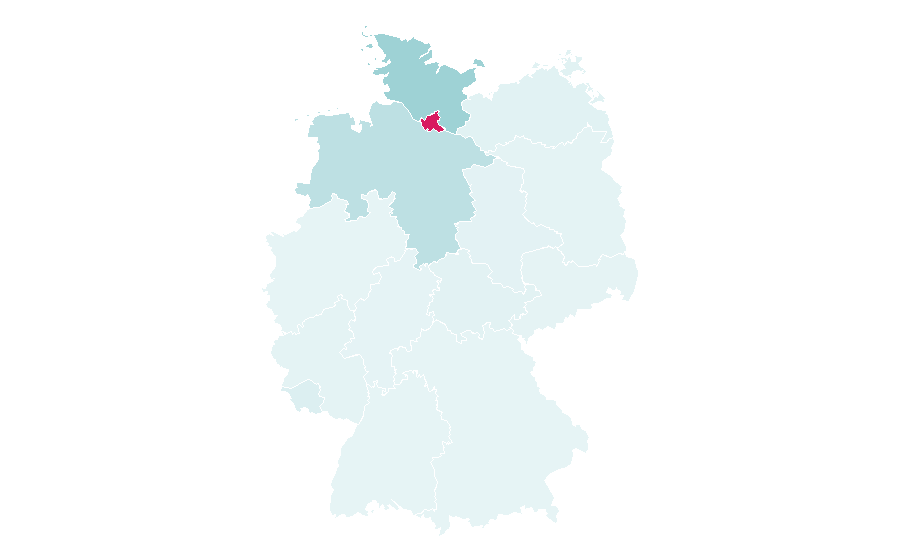 Affinity by region — Wildpark Schwarze Berge, Germany