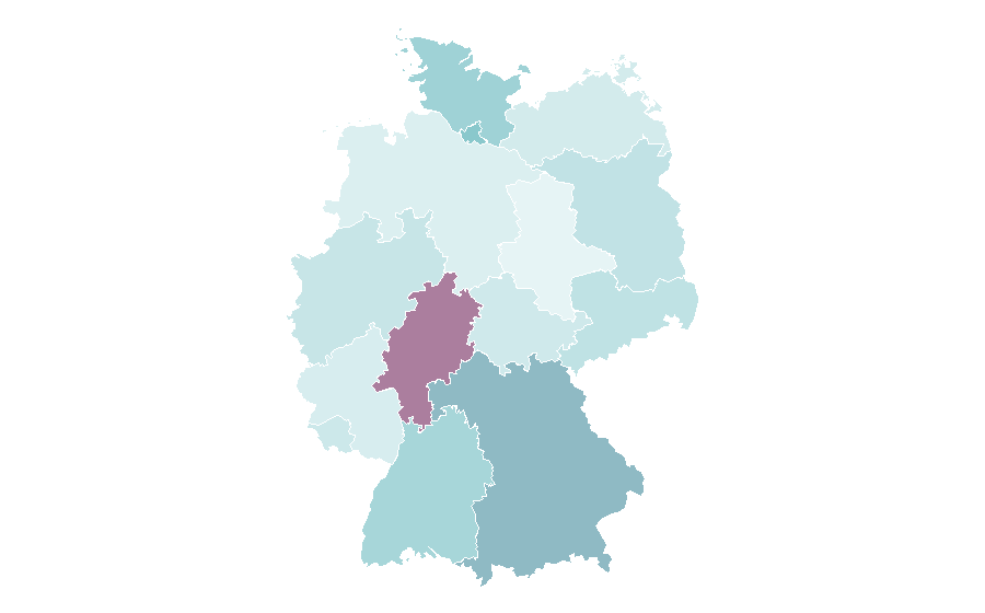 Affinità per regione — Windsurfing, Germania
