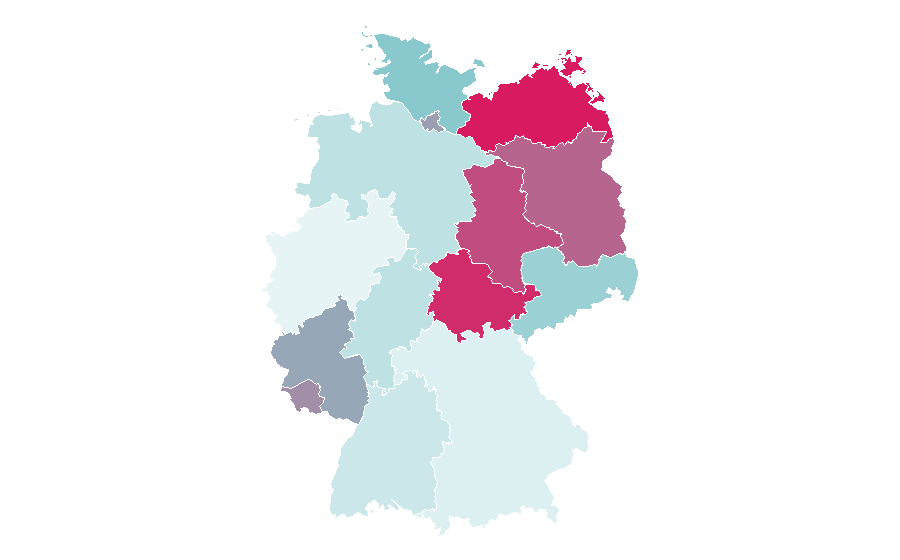 Affinity by region — Wine Lovers, Germany