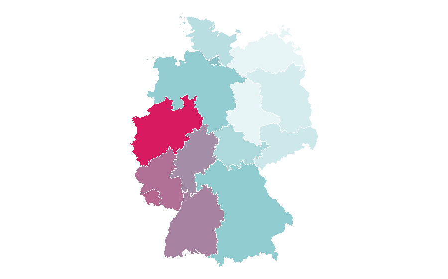 Affinity by region — Wing Chun, Germany