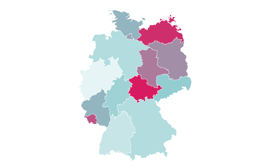 Afinidad por región — winter dolphin, Alemania