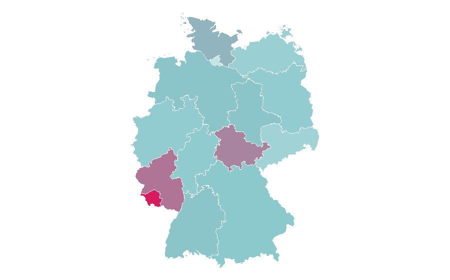 Afinidad por región — Wir kaufen dein Auto, Alemania