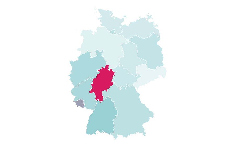 Affinity by region — Word games, Germany
