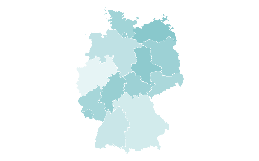 Affinity by region — Workers' compensation, Germany