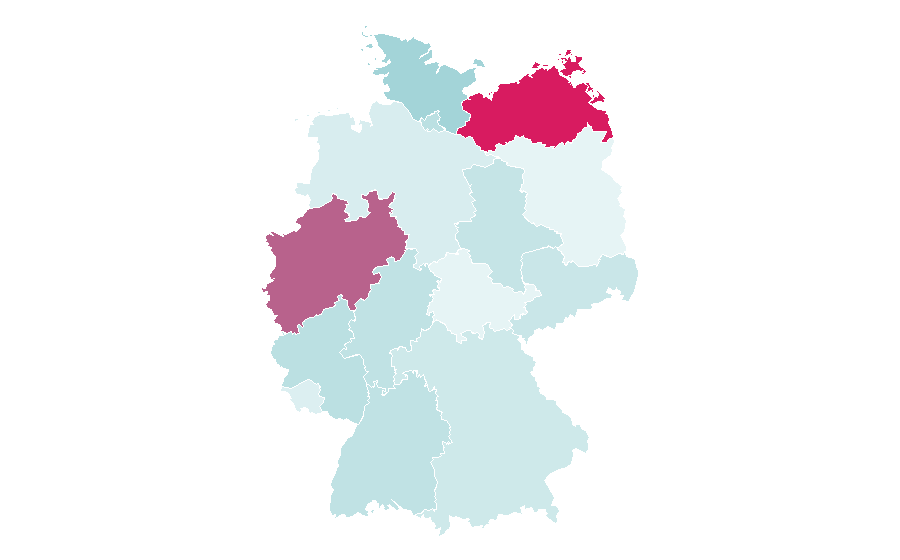 Afinidad por región — World Heritage Site, Alemania