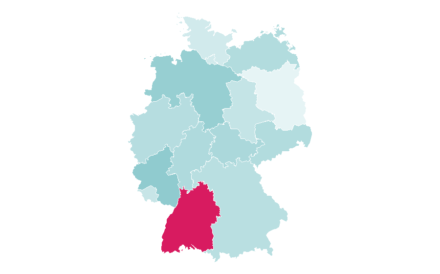 Affinity by region — Wreath, Germany
