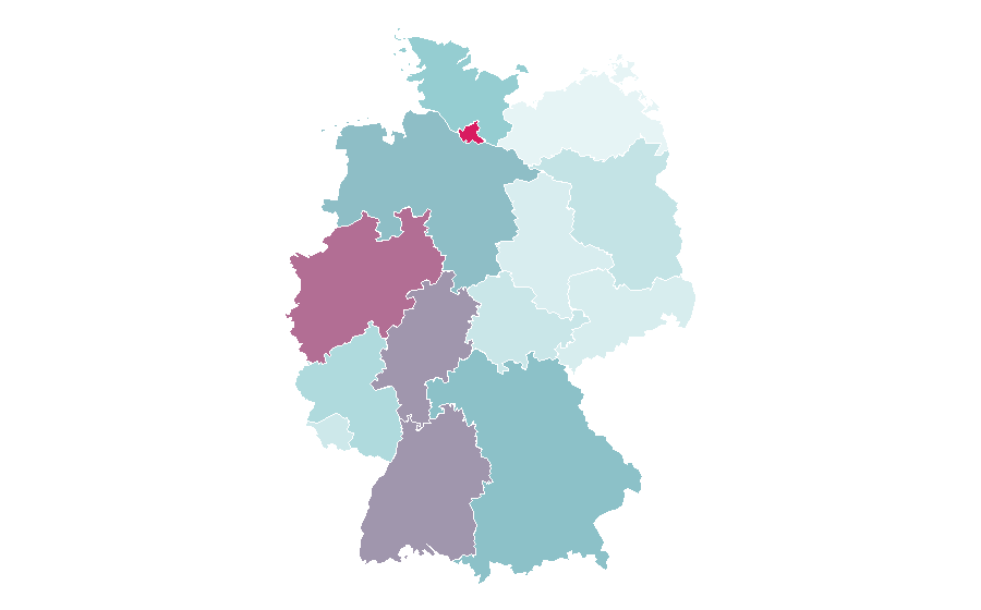 Affinity by region — WRSTBHVR, Germany