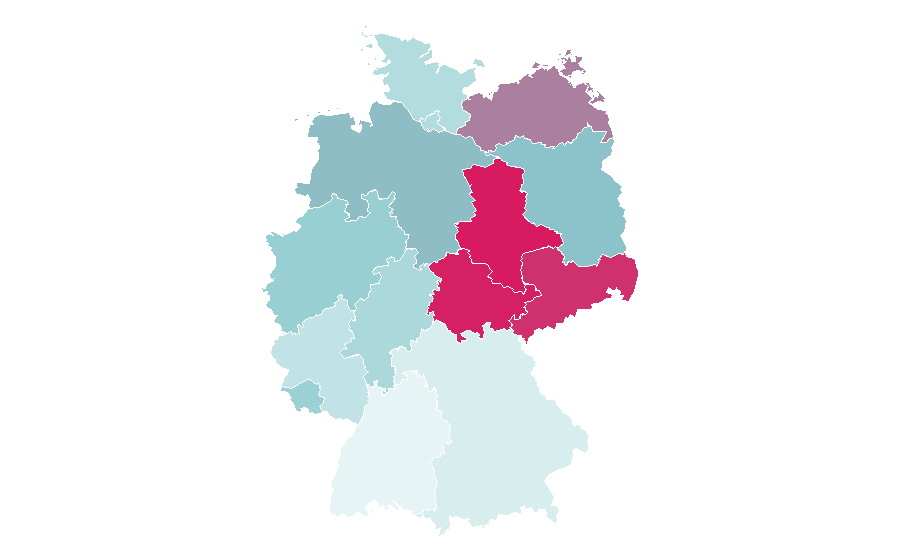 Afinidad por región — WWE, Alemania