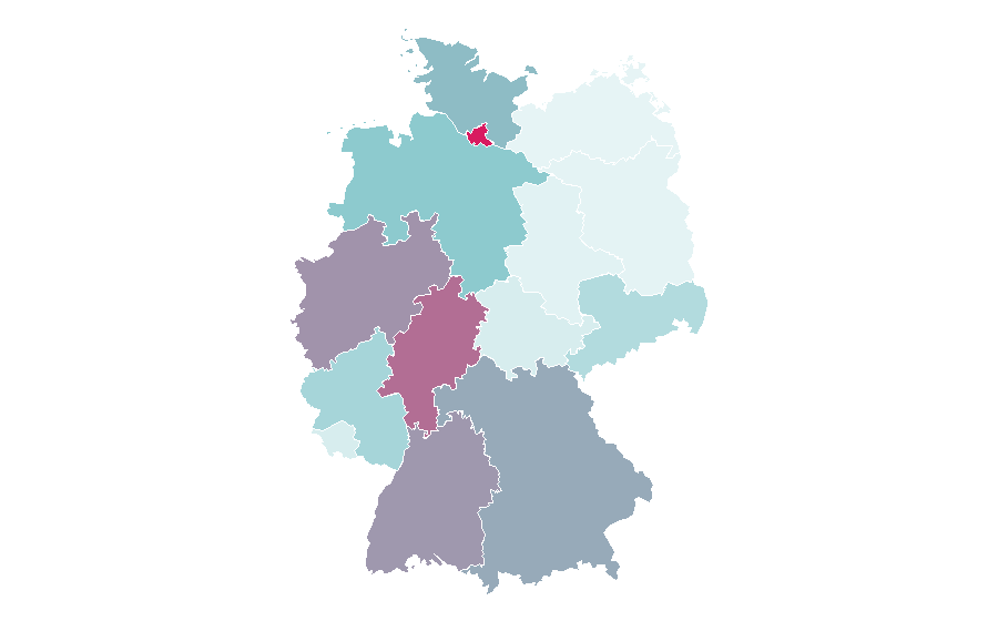 Affinität nach Region — XING, Deutschland