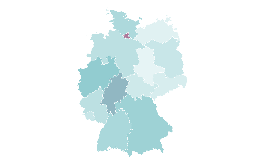 Affinity by region — Yale University, Germany