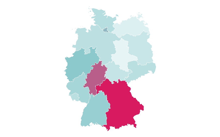 Affinity by region — Ye, Germany