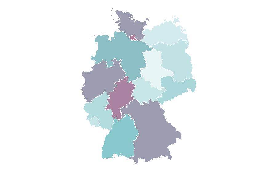 Afinidad por región — Yemen, Alemania