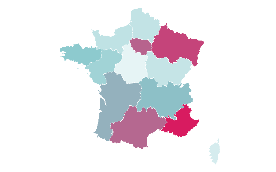 Affinity by region — Agipi, France