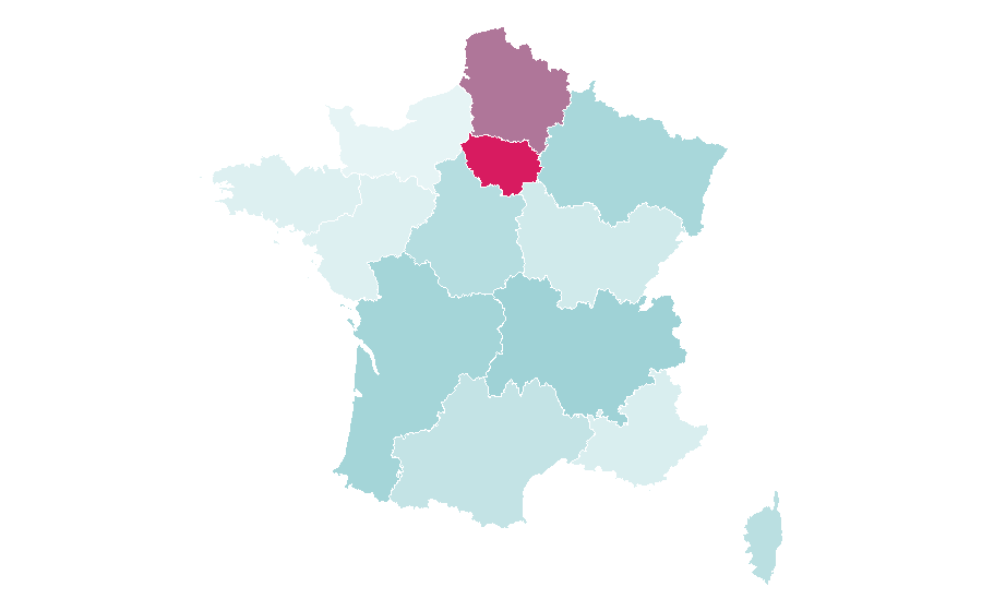 Affinity by region — AJR (band), France