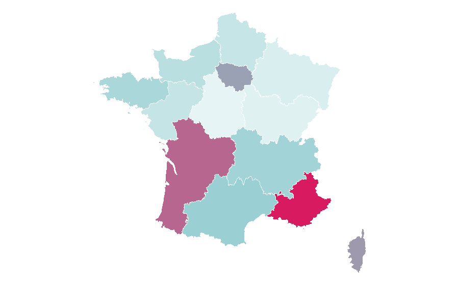 Affinity by region — American Vintage, France