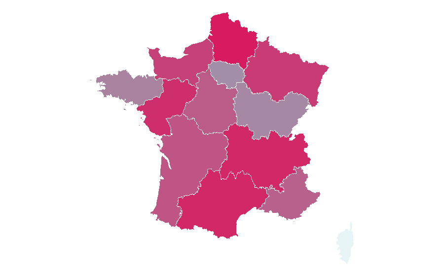Affinity by region — Brawl Stars, France