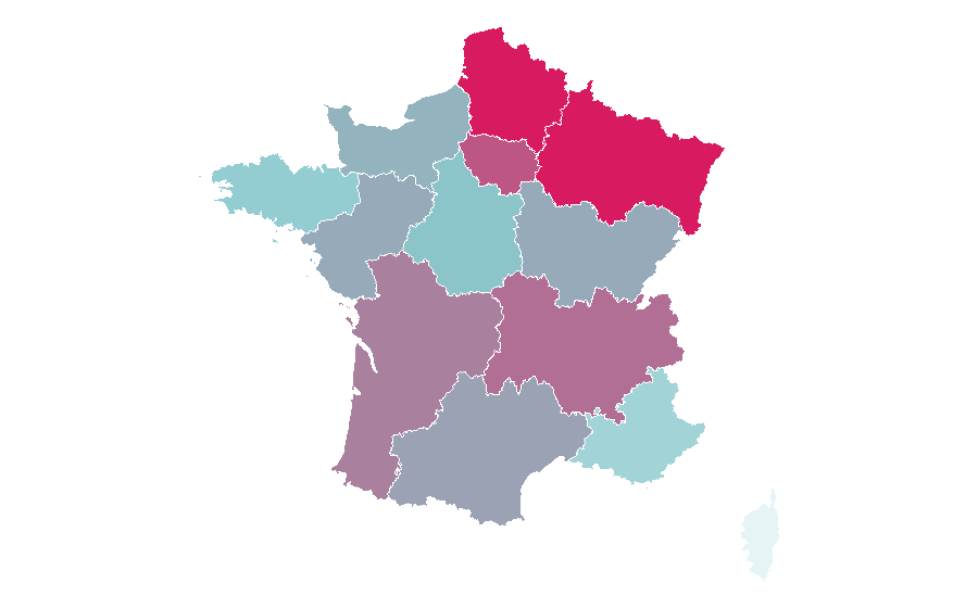 Affinity by region — Cosplay, France