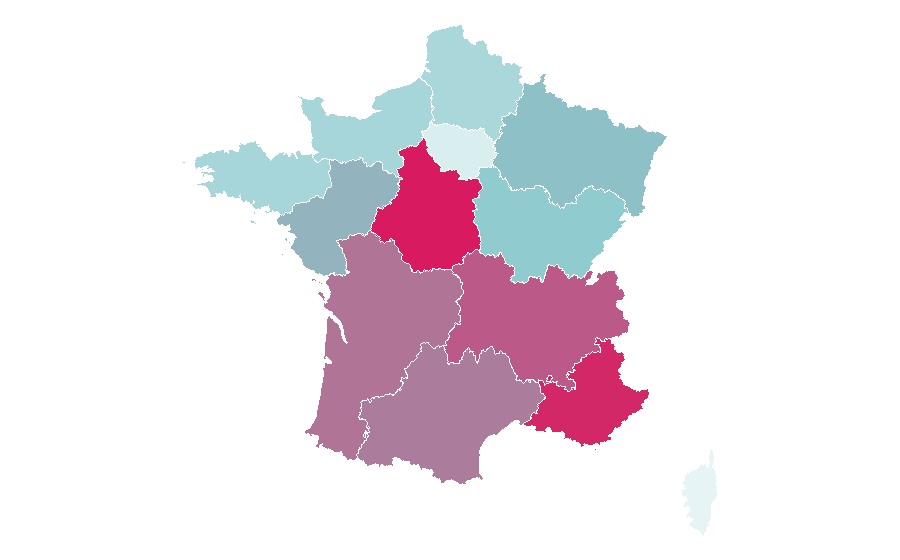 Affinity by region — Dafy Moto, France
