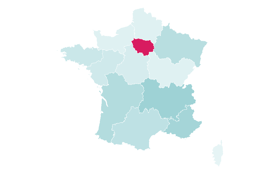 Affinity by region — Emily in Paris, France