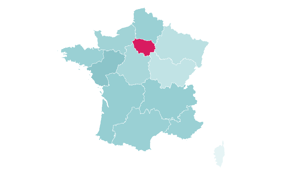 Affinity by region — Fashion design, France