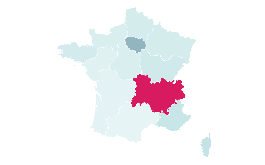 Affinity by region — Gilly Hicks, France