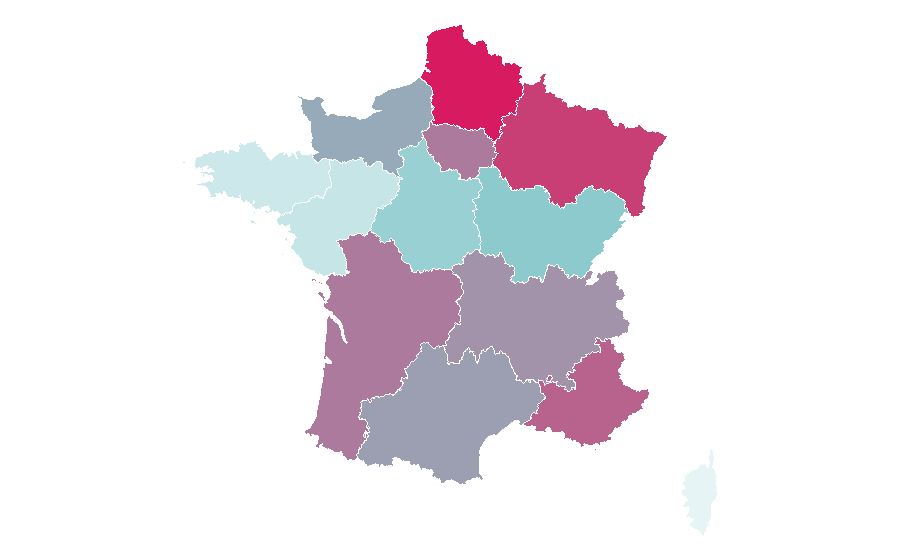Affinity by region — Ian Somerhalder, France