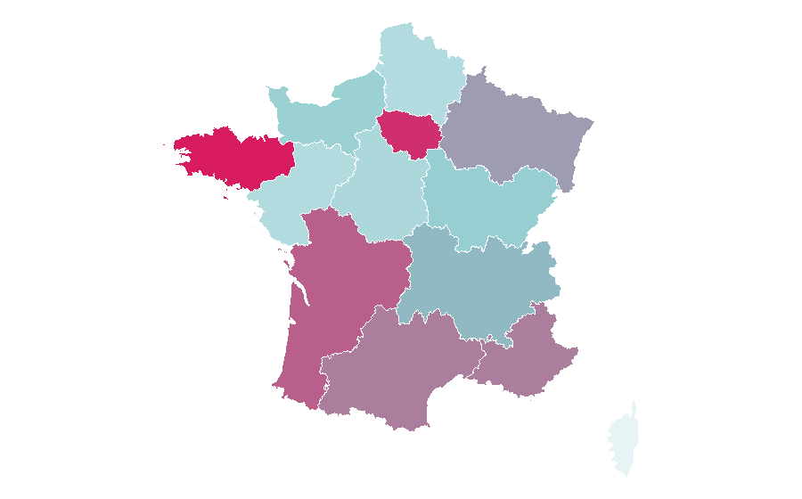 Affinity by region — Kate Bush, France