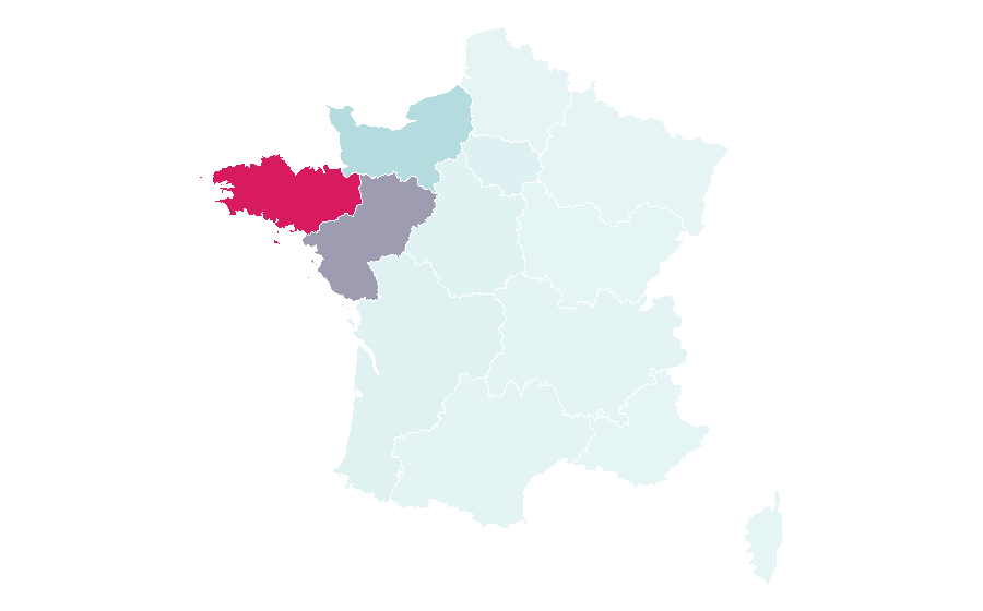 Affinity by region — Ouest France, France