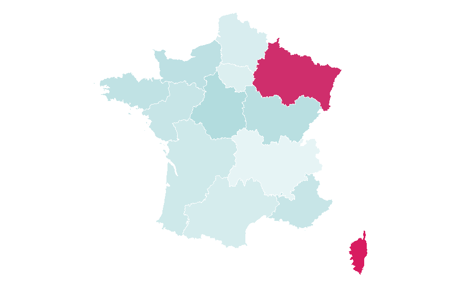 Affinity by region — Paula Hartmann, France