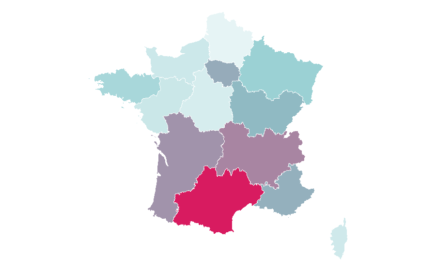 Affinity by region — Salsa (dance), France
