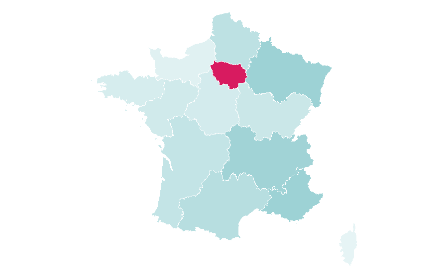 Affinity by region — Satin, France