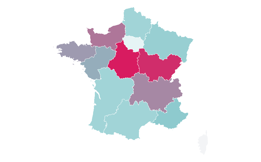 Affinity by region — Sigma Chi, France