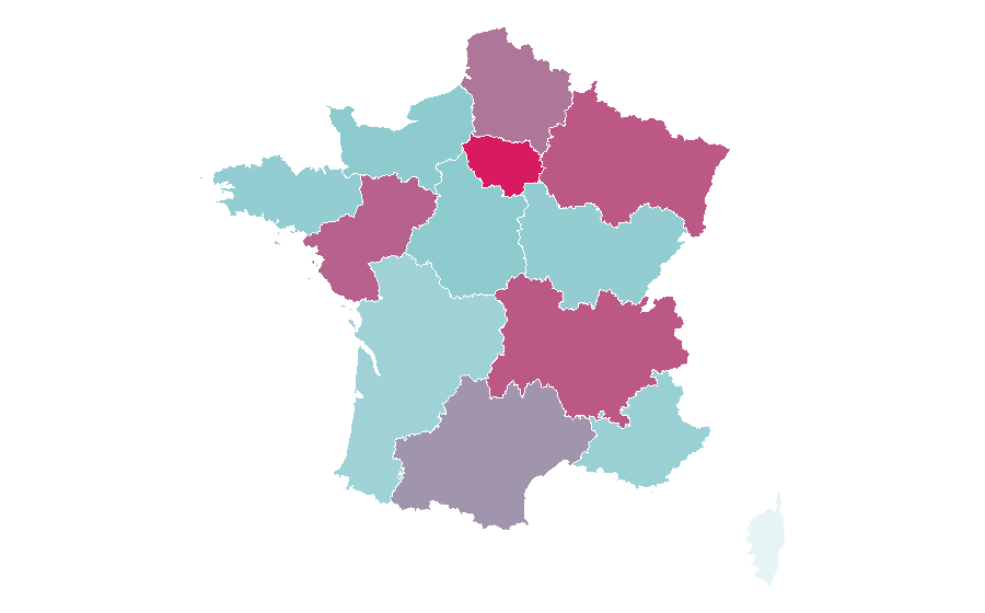 Affinity by region — Smarties, France